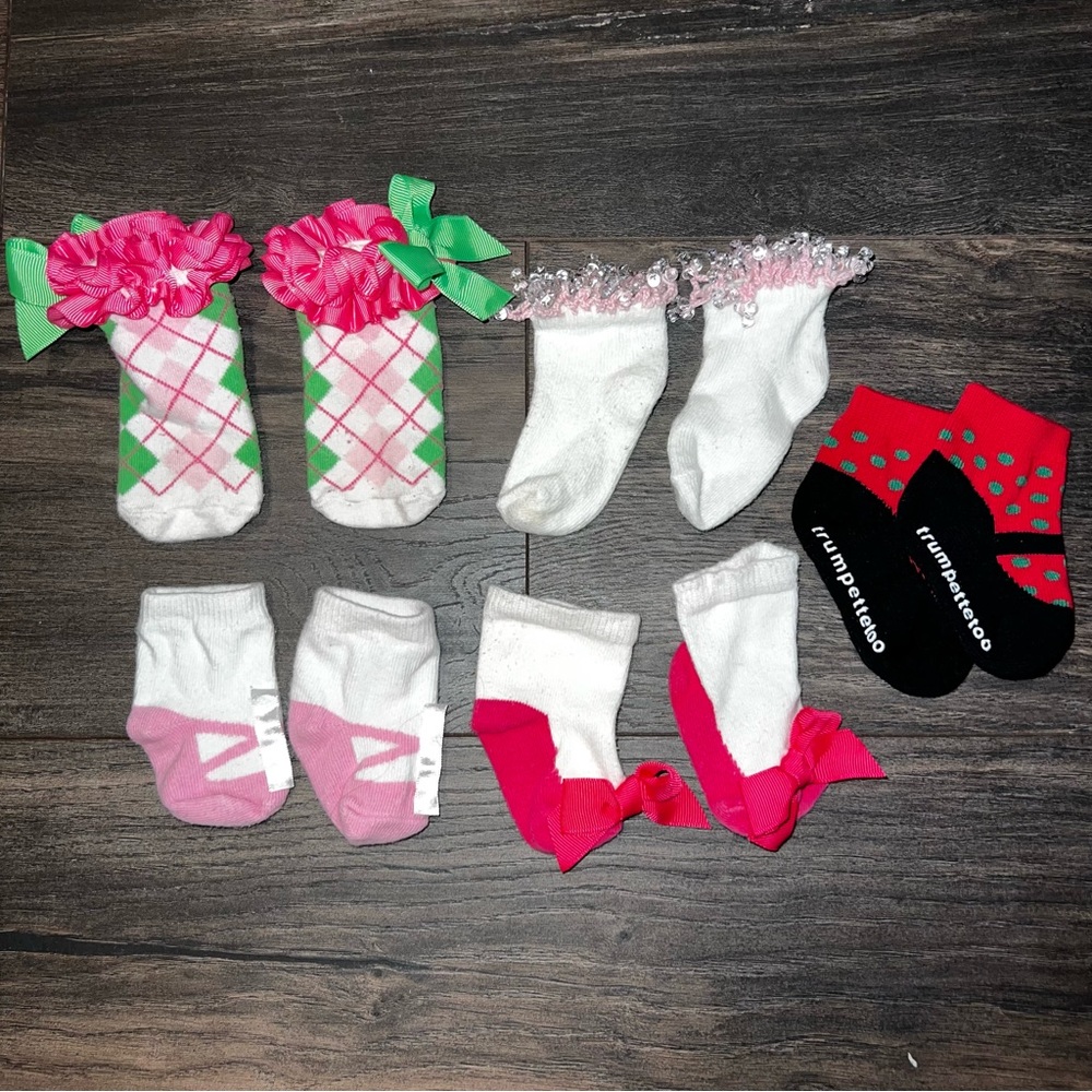 Fancy baby socks plus freebies!